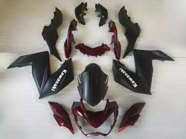 Discount 2015-2016 Matte Black Maroon Red Kawasaki Z250/Z300 Motorcycle Fairings Canada