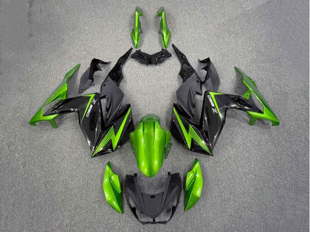 Discount 2015-2016 Green Glossy Black Kawasaki Z250/Z300 Motorcycle Fairings Canada