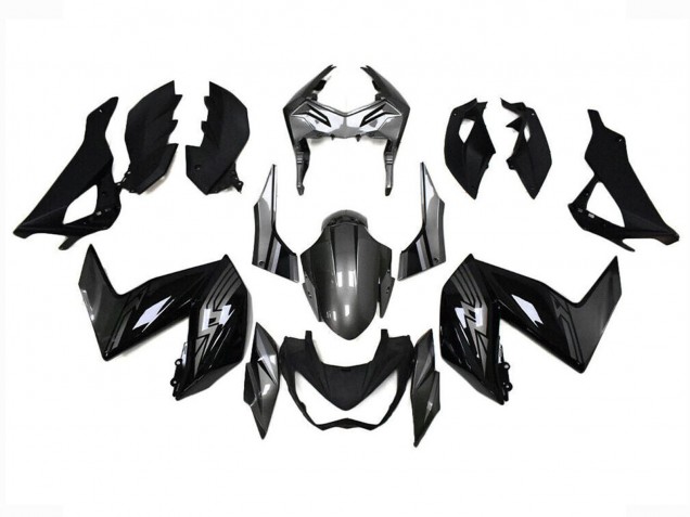 Discount 2015-2016 Glossy Black Grey Kawasaki Z250/Z300 Motorcycle Fairings Canada