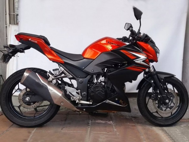 Discount 2015-2016 Orange Red Matte Black Kawasaki Z250/Z300 Motorcycle Fairings Canada