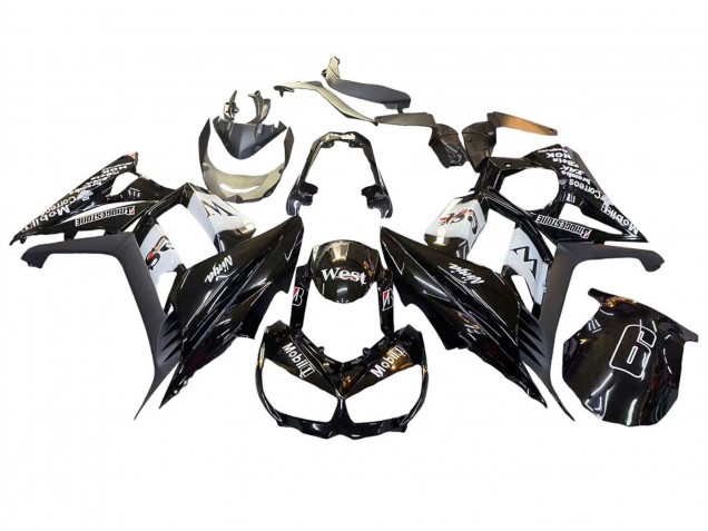 Discount 2010-2016 Glossy Black Gold White Mobil West Kawasaki Z1000SX Motorcycle Fairings Canada