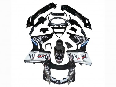 Discount 1998-2003 Glossy Black White West Kawasaki ZZR600 Motorcycle Fairings Canada