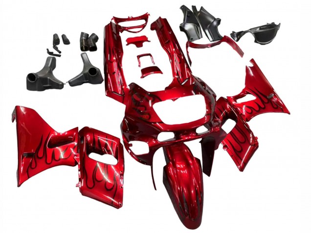 Discount 1993-2007 Red Black Flame Kawasaki ZZR400 Motorcycle Fairings Canada