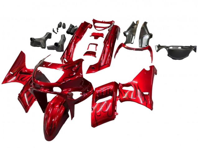 Discount 1993-2007 Red Black Flame Kawasaki ZZR400 Motorcycle Fairings Canada