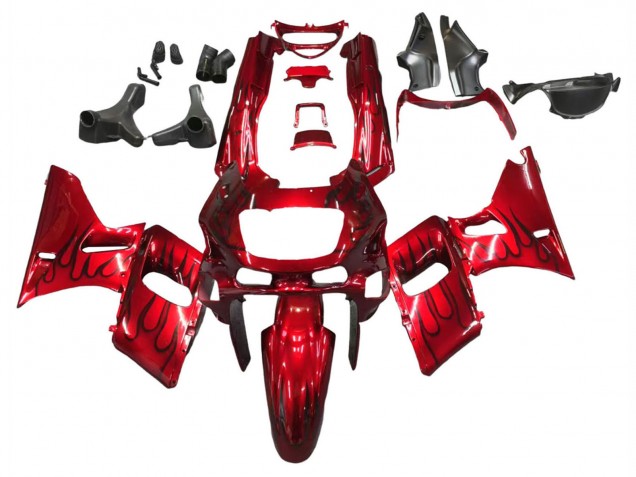 Discount 1993-2007 Red Black Flame Kawasaki ZZR400 Motorcycle Fairings Canada