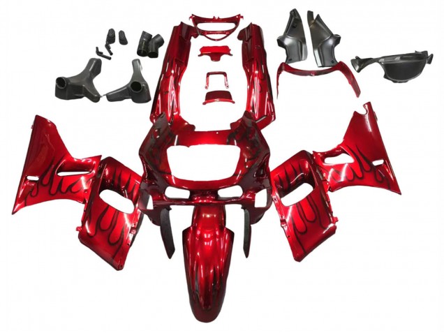 Discount 1993-2007 Red Black Flame Kawasaki ZZR400 Motorcycle Fairings Canada