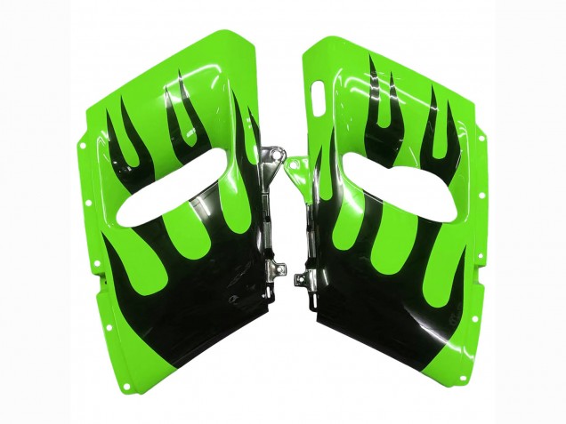 Discount 1998-2003 Green Glossy Black Flame Kawasaki ZZR600 Motorcycle Fairings Canada