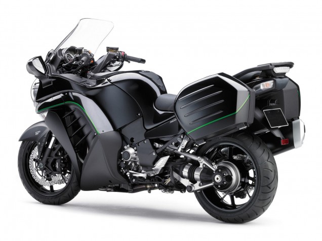 Discount 2007-2009 Matte Black Green Line Kawasaki GTR1400/ZG1400 Motorcycle Fairings Canada