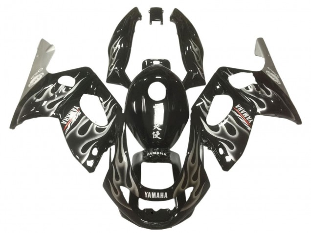 Discount 1996-2007 Glossy Black Silver Flame Yamaha YZF600R Thundercat Motorcycle Fairings Canada