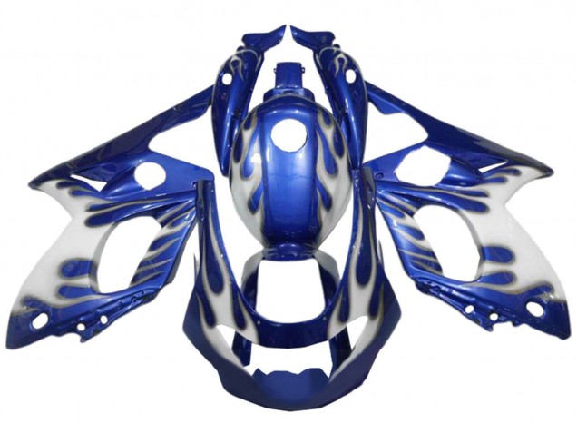 Discount 1996-2007 Blue White Silver Flame Yamaha YZF600R Thundercat Motorcycle Fairings Canada