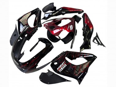 Discount 1997-2007 Black with Dark Red Flame Yamaha YZF 1000R Thunderace Motorcycle Fairings Canada