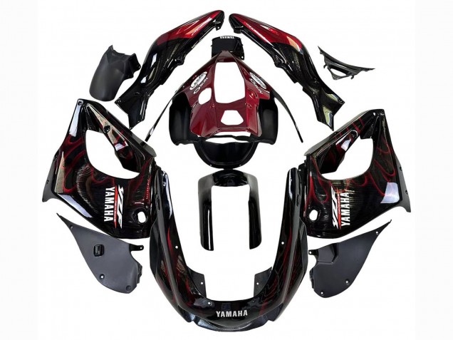 Discount 1997-2007 Black with Dark Red Flame Yamaha YZF 1000R Thunderace Motorcycle Fairings Canada