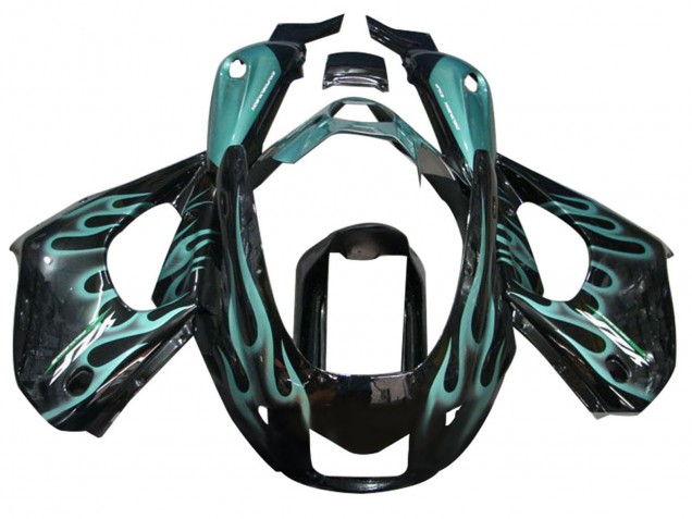 Discount 1997-2007 Glossy Black with Blue Flame Yamaha YZF 1000R Thunderace Motorcycle Fairings Canada