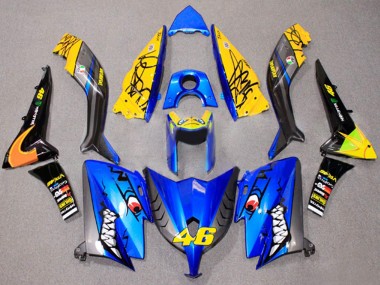 Discount 2012-2014 Blue Yellow Black Shark 46 Yamaha TMAX530 Motorcycle Fairings Canada