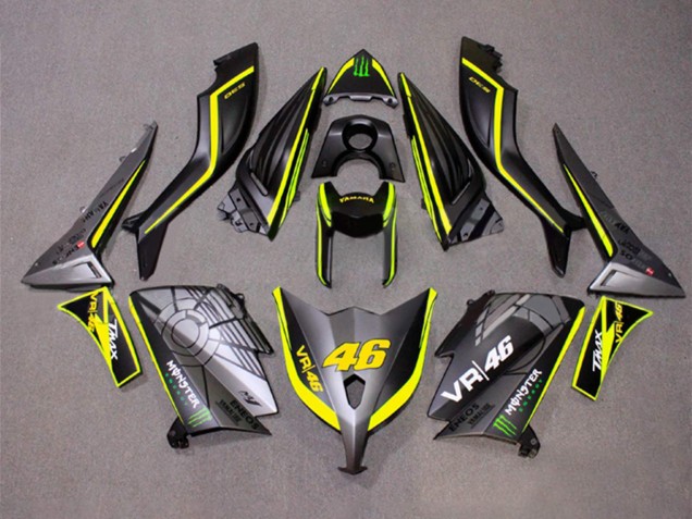 Discount 2012-2014 Matte Grey Yellow Monster 46 Yamaha TMAX530 Motorcycle Fairings Canada