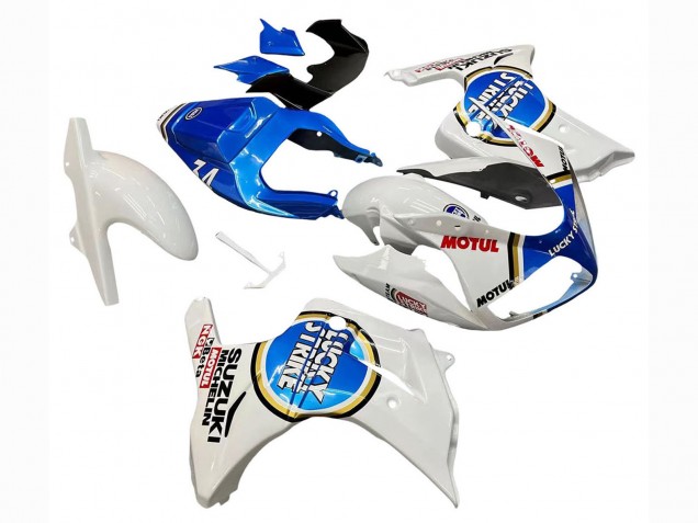 Discount 2003-2013 White Blue Lucky Strike Motul Suzuki SV650 Motorcycle Fairings Canada