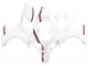 Discount 2003-2013 White with Dark Red Lines Suzuki SV650 Motorcycle Fairings Canada