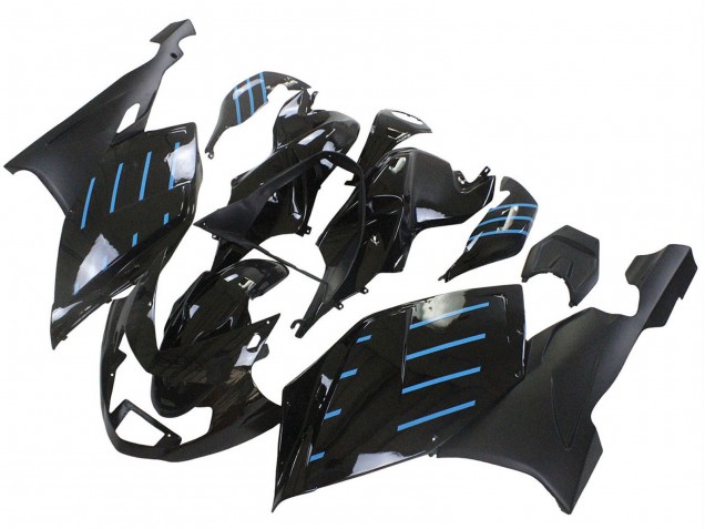 Discount 2005-2010 Glossy Black Matte Black Blue Lines BMW K1200S Motorcycle Fairings Canada