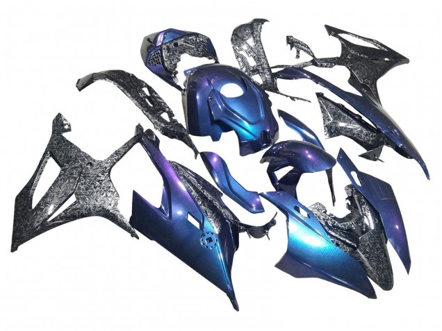 Discount 2019-2022 Gradient Blue Purple Forged Carbon Fiber BMW S1000RR Motorcycle Fairings Canada
