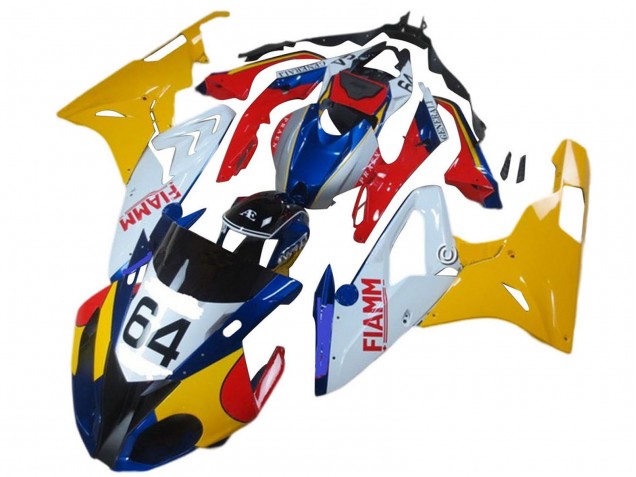 Discount 2015-2016 Yellow White Blue Fiamm 64 BMW S1000RR Motorcycle Fairings Canada