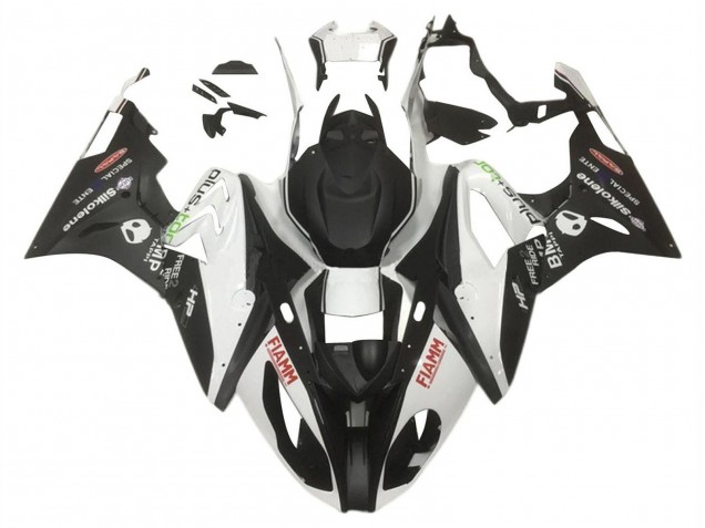 Discount 2015-2016 White Matte Black HP Fiamm BMW S1000RR Motorcycle Fairings Canada