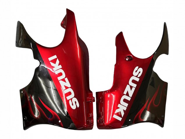 Discount 2004-2006 Glossy Black Red Flame Suzuki GSX600F/GSX750F Motorcycle Fairings Canada