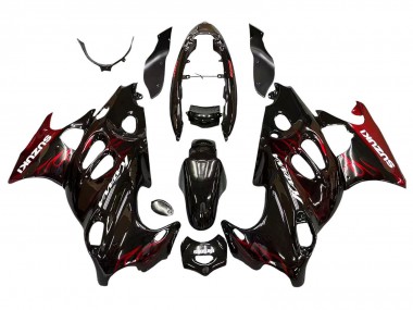 Discount 2004-2006 Glossy Black Red Flame Suzuki GSX600F/GSX750F Motorcycle Fairings Canada