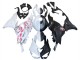 Discount 2023-2025 Black White with Flower Kawasaki ZX6R Motorcycle Fairings Canada