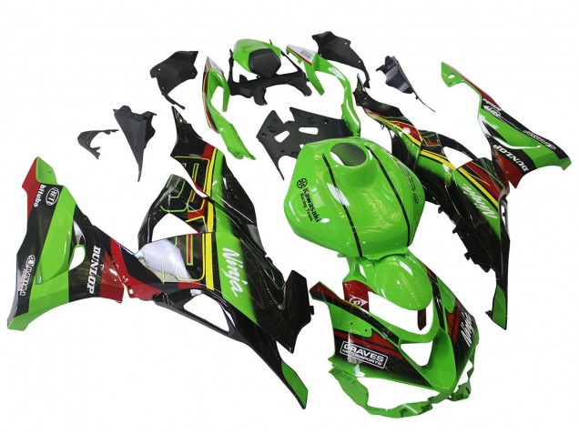 Discount 2023-2025 Green Black Red Yellow Dunlop Kawasaki ZX6R Motorcycle Fairings Canada