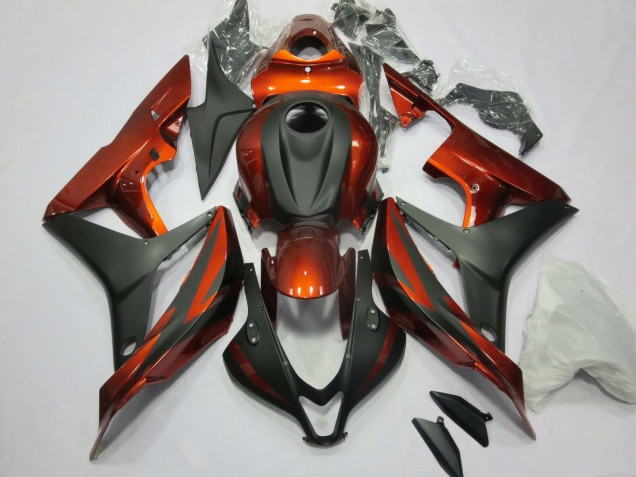 Discount 2007-2008 Orange Matte Black Honda CBR600RR Motorcycle Fairing Kits Canada