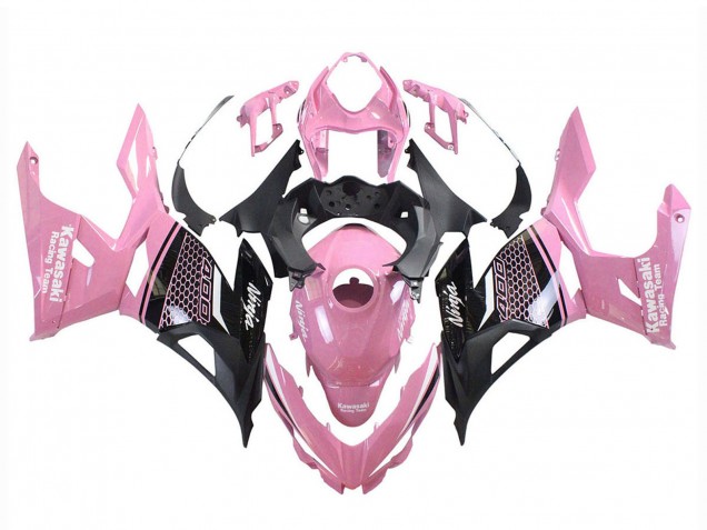Discount 2018-2024 Pink Matte Black Honeycomb Kawasaki Ninja 400 Motorcycle Fairings Canada