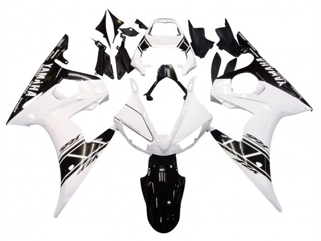 Discount 2003-2004 White Glossy Black Yamaha YZF R6 Motorcycle Fairing Canada
