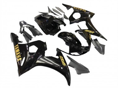 Discount 2003-2004 Glossy Black Gold Decals Yamaha YZF R6 Motorcycle Fairings Canada