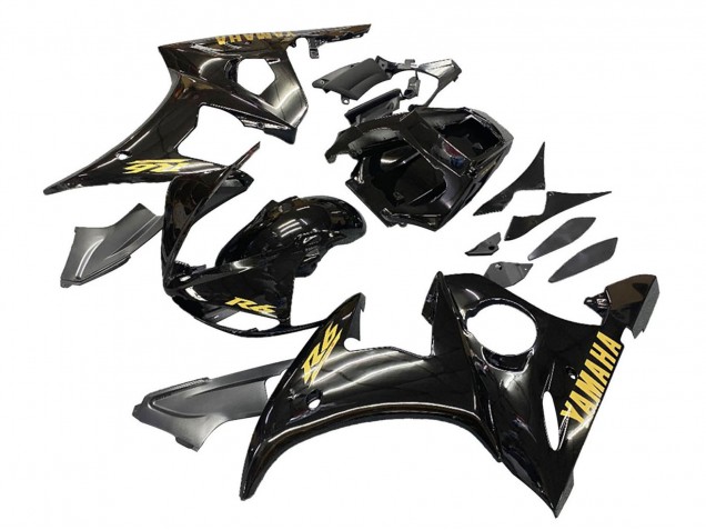 Discount 2003-2004 Glossy Black Gold Decals Yamaha YZF R6 Motorcycle Fairings Canada