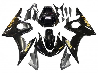 Discount 2003-2004 Glossy Black Gold Decals Yamaha YZF R6 Motorcycle Fairings Canada
