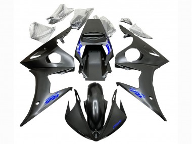 Discount 2003-2004 Matte Black Blue Yamaha YZF R6 Motorcycle Fairings Canada