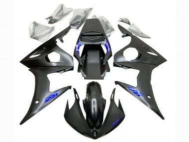 Discount 2003-2004 Matte Black Blue Yamaha YZF R6 Motorcycle Fairings Canada