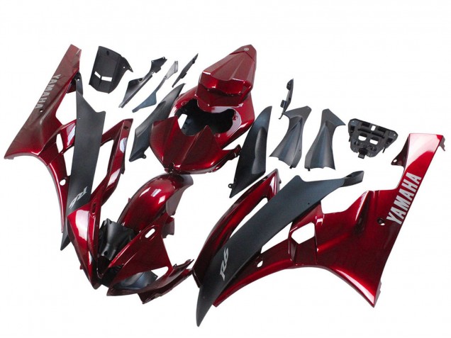 Discount 2006-2007 Red Matte Black Yamaha YZF 600 R6 Motorcycle Fairing Canada