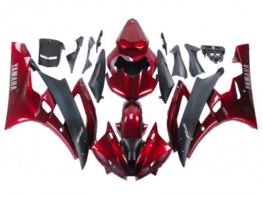 Discount 2006-2007 Red Matte Black Yamaha YZF 600 R6 Motorcycle Fairing Canada
