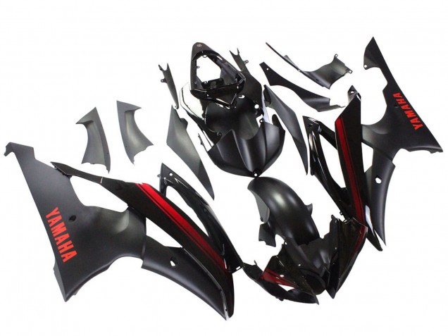 Discount 2008-2016 Glossy Black Matte Black Red Stripe Yamaha YZF 600 R6 Motorcycle Fairings Canada