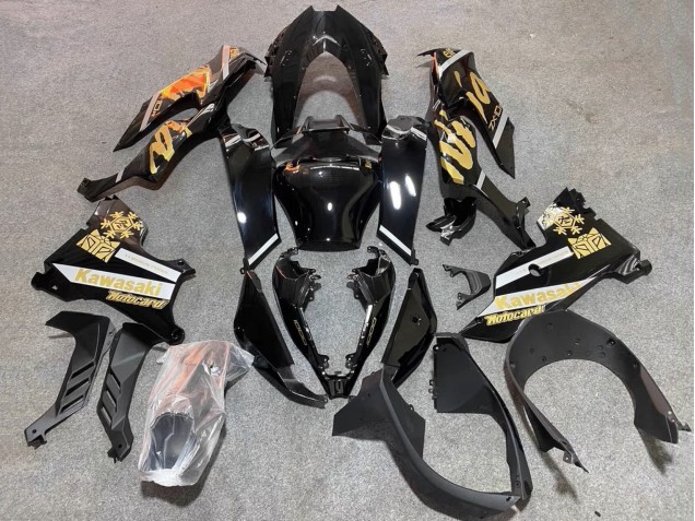 Discount 2021-2025 Glossy Black Gold Elf Snow Kawasaki ZX10R Motorcycle Fairings Canada