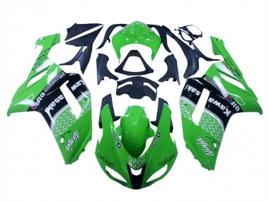 Discount 2007-2008 Green Black Ninja Kawasaki ZX6R Motorcycle Fairings Canada