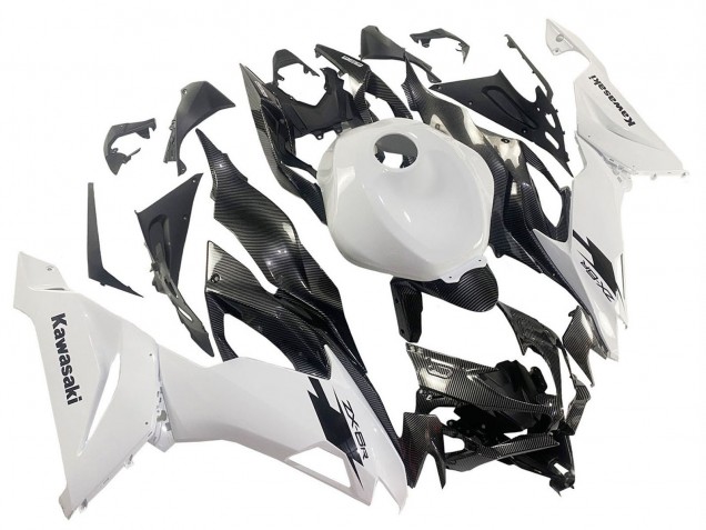 Discount 2019-2022 White Black Carbon Fiber Kawasaki ZX6R Motorcycle Fairings Canada
