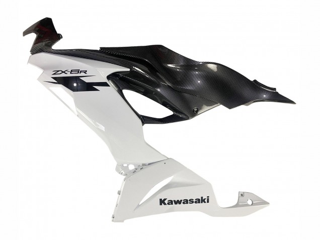 Discount 2019-2022 White Black Carbon Fiber Kawasaki ZX6R Motorcycle Fairings Canada
