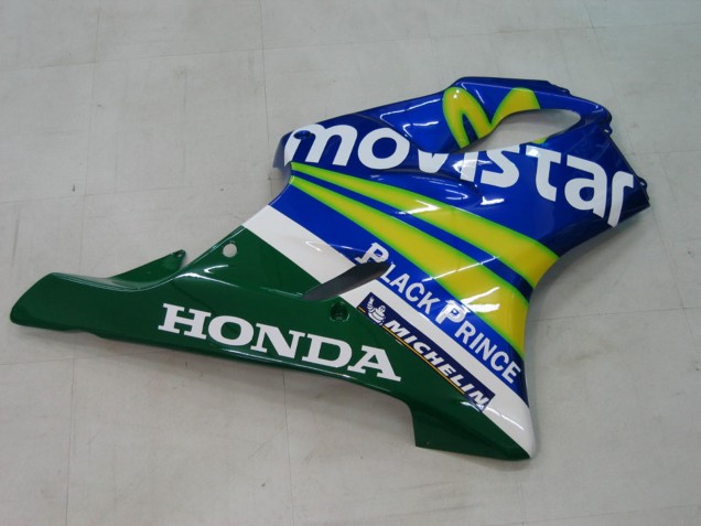 Discount 2004-2007 Blue Yellow Green MoviStar Honda CBR600 F4i Motorcycle Fairings Canada