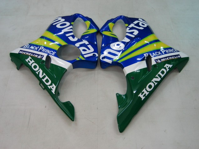 Discount 2004-2007 Blue Yellow Green MoviStar Honda CBR600 F4i Motorcycle Fairings Canada