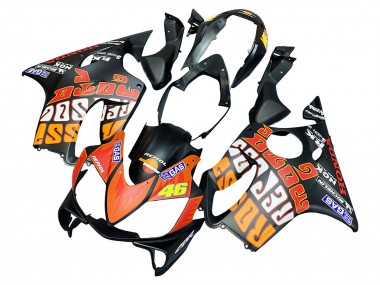 Discount 2004-2007 Matte Black Orange Rossi Honda CBR600 F4i Motorcycle Fairings Canada
