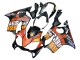 Discount 2004-2007 Matte Black Orange Rossi Honda CBR600 F4i Motorcycle Fairings Canada