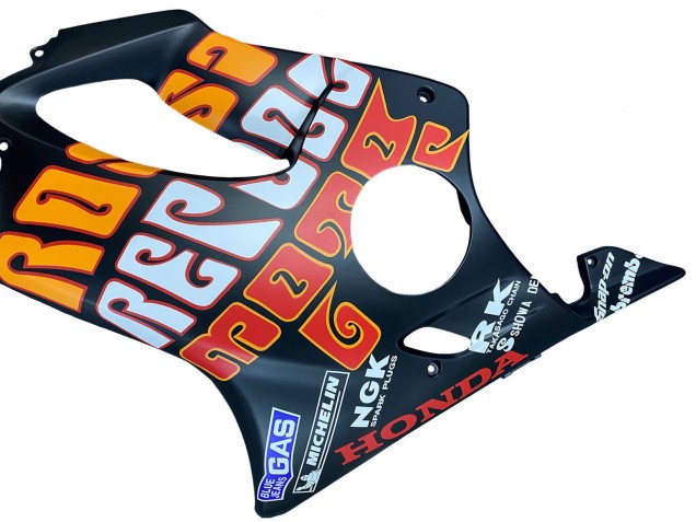 Discount 2004-2007 Matte Black Orange Rossi Honda CBR600 F4i Motorcycle Fairings Canada