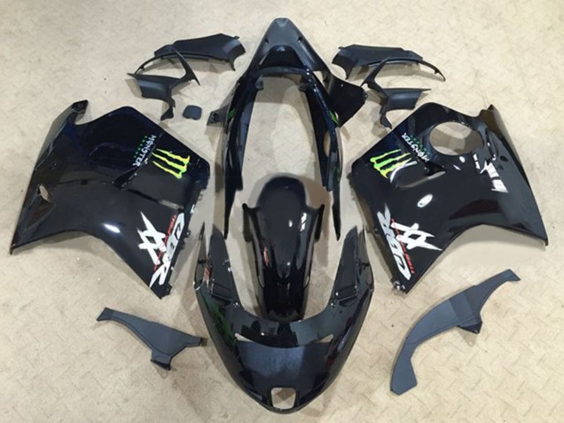 Discount 1996-2007 Glossy Black Green Monster Honda CBR1100XX Blackbird Motorcycle Fairings Canada
